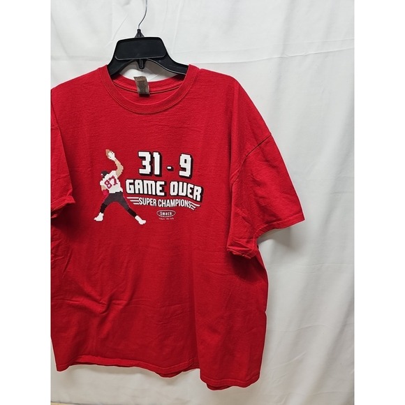 Gildan Red Super Bowl Lv 55 Kansas Chiefs T-Shirt Tampa Bay Buccaneers Smack 2xl - Picture 4 of 13